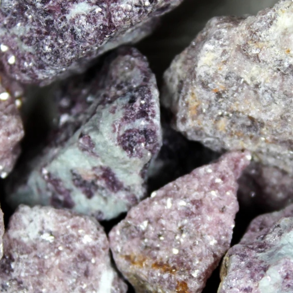 1 Rough Purple Mica Cluster w/ Quartz , Pink Tourmaline + + minerals